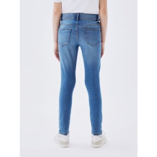 Name it zomer jeans broek meisjes - medium blauw - skinny fit - NkfPolly