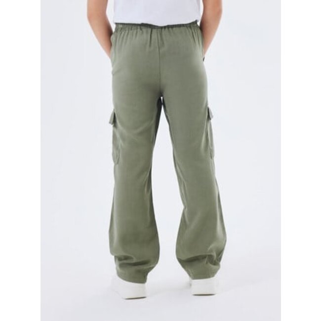 Name it zomer cargo broek meisjes - groen - straight fit - NkfBella