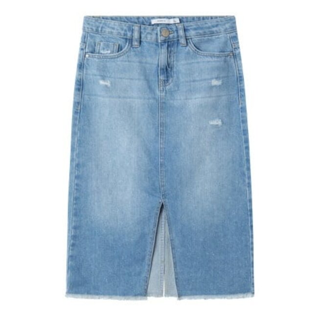 Name it zomer jeans rok lang - licht blauw denim - NkfKat