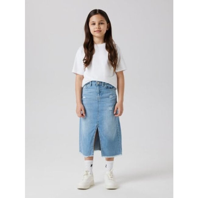 Name it zomer jeans rok lang - licht blauw denim - NkfKat