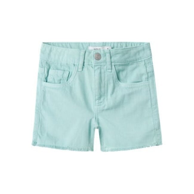 Name it zomer short meisjes - turquoise - NkfRose - mom fit