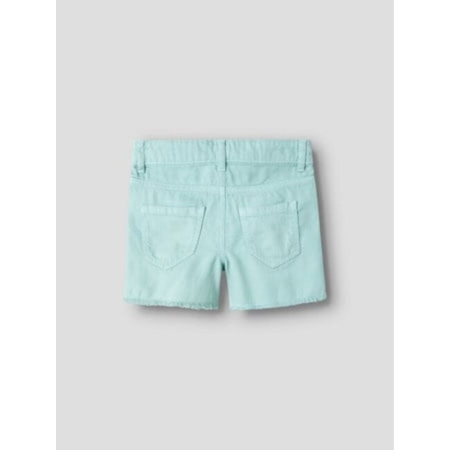 Name it zomer short meisjes - turquoise - NkfRose - mom fit