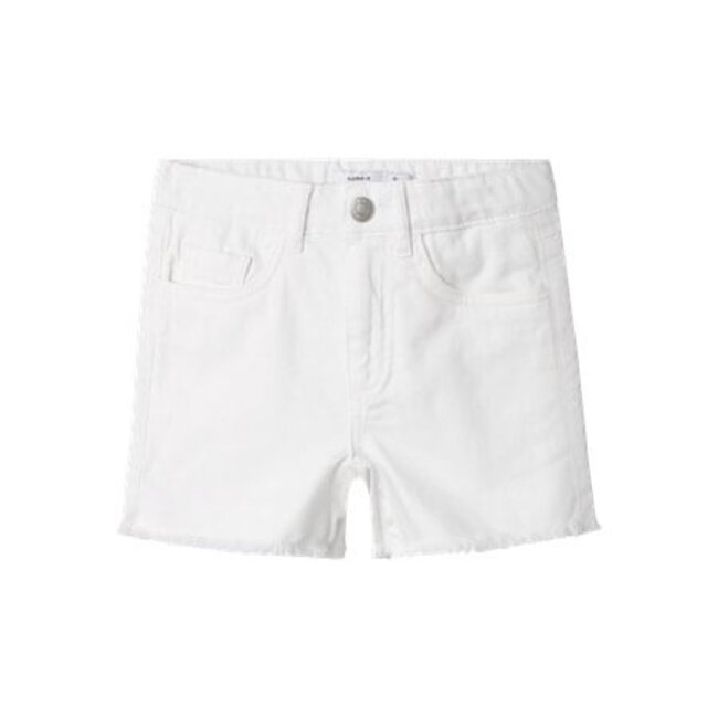 Name it zomer short meisjes - wit - NkfRose - mom fit