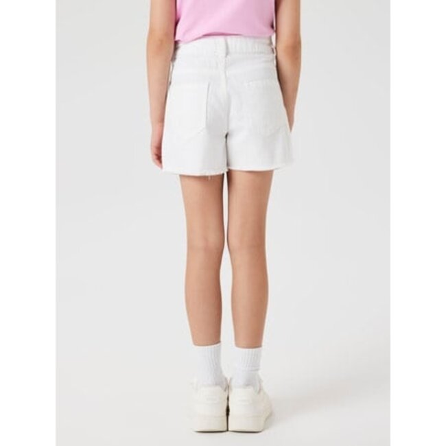 Name it zomer short meisjes - wit - NkfRose - mom fit