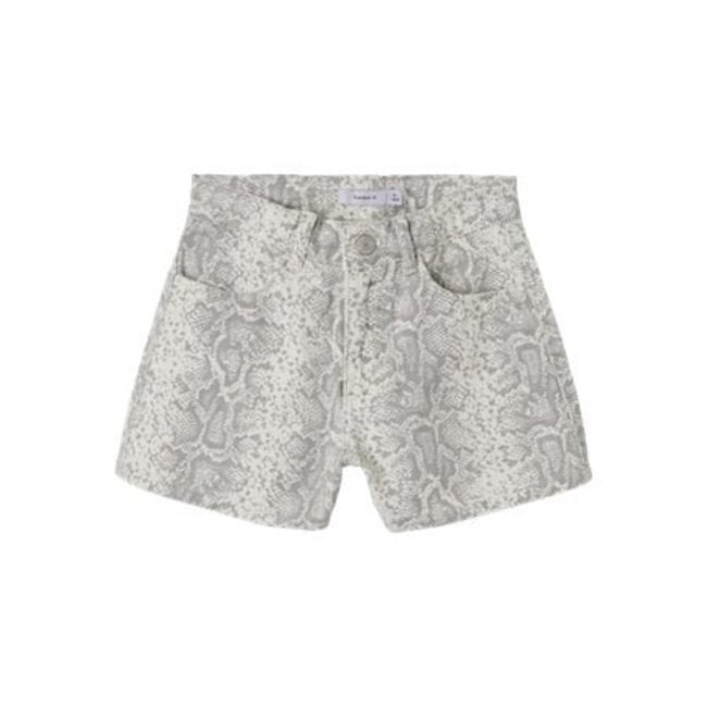 Name it zomer short meisjes - wit - mom fit - NkfRose