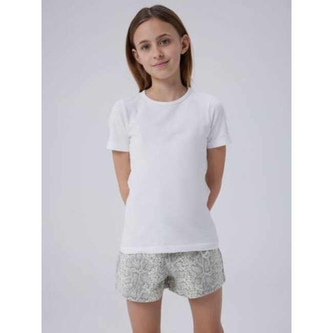 Name it zomer short meisjes - wit - mom fit - NkfRose