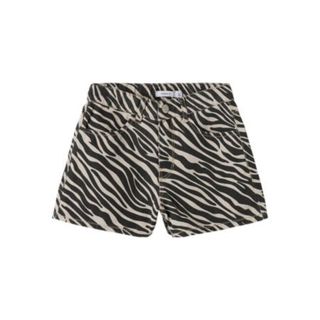 Name it zomer short meisjes - grijs - mom fit - NkfRose
