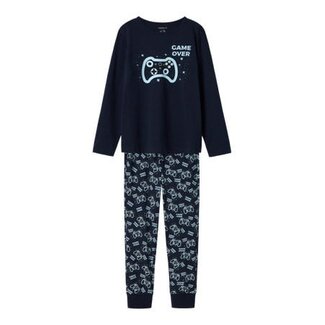 Name it zomer pyjama jongens - blauw - NkmNightset