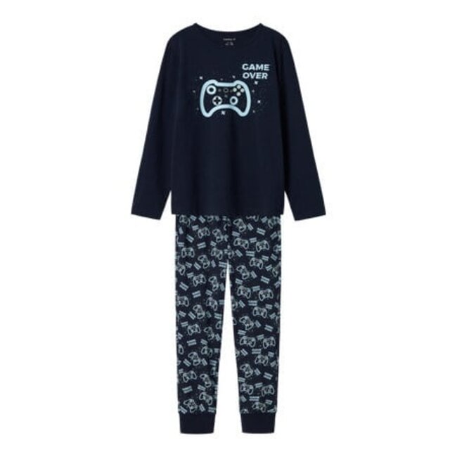 Name it zomer pyjama jongens - blauw - NkmNightset