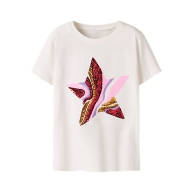 Name it zomer korte mouw t-shirt meisjes - wit - regular fit - NkfKassia