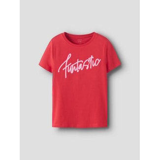 Name it zomer korte mouw t-shirt meisjes - rood regular fit - NkfKassia