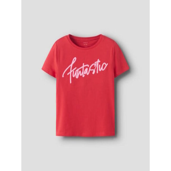 Name it zomer korte mouw t-shirt meisjes - rood regular fit - NkfKassia