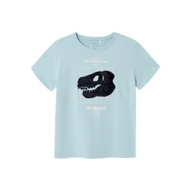 Name it zomer korte mouw t-shirt jongens - blauw - regular fit - NkmKurth
