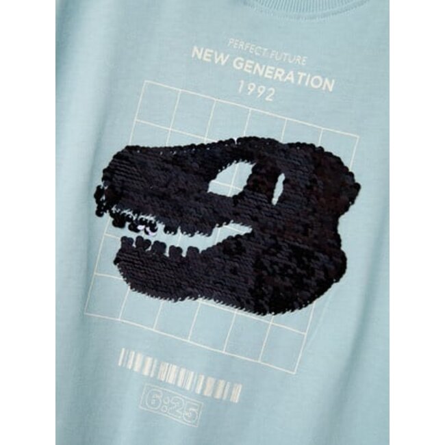 Name it zomer korte mouw t-shirt jongens - blauw - regular fit - NkmKurth