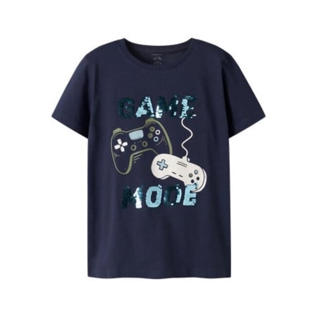 Name it zomer korte mouw t-shirt jongens - blauw - regular fit - NkmKurth