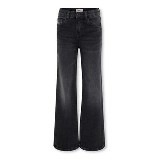 Kids ONLY winter jeansbroek meisjes - zwart - KogJuicy - wide leg fit