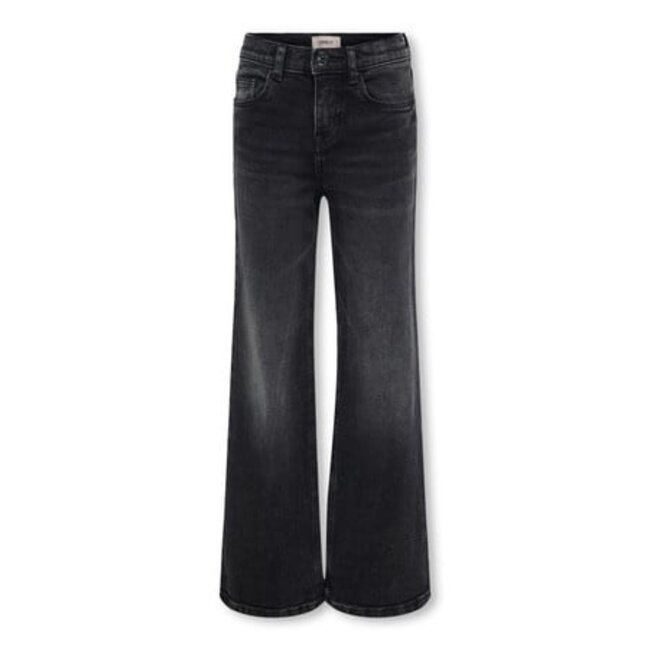 Kids ONLY winter jeansbroek meisjes - zwart - KogJuicy - wide leg fit