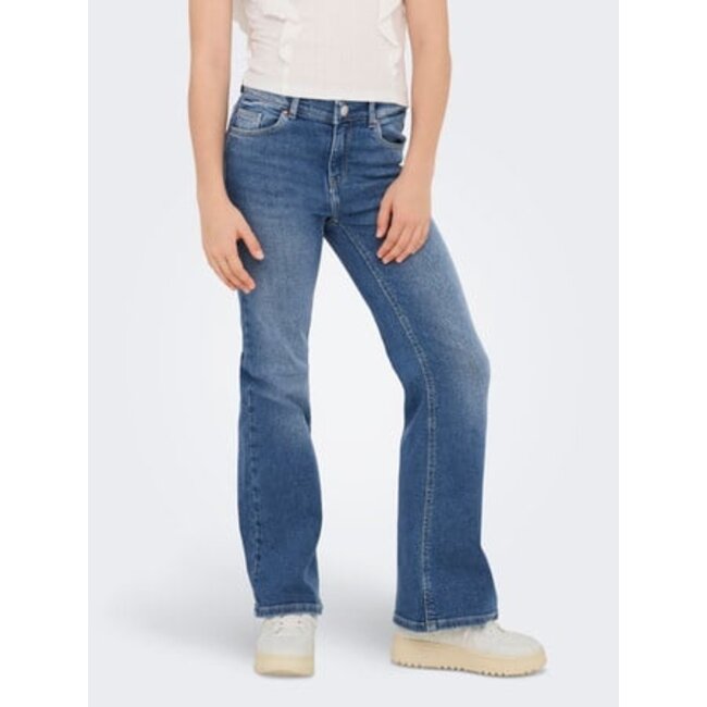 Kids ONLY winter jeansbroek meisjes - blauw - KogJuicy - flared fit