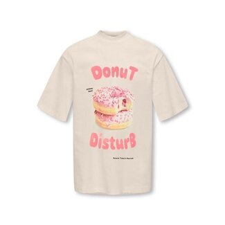 Kids ONLY winter t-shirt meisjes - grijs - KogBabette - loose fit, korte mouw