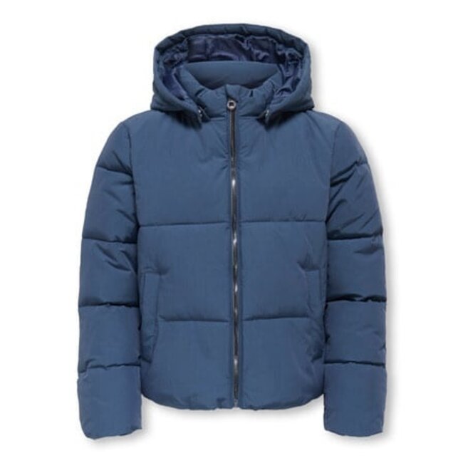 Kids ONLY winter winterjas meisjes - blauw - KogDolly - puffer