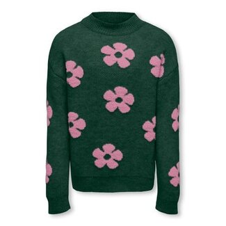 Kids ONLY winter sweater meisjes - groen - KogNaja - regular fit, gebreid