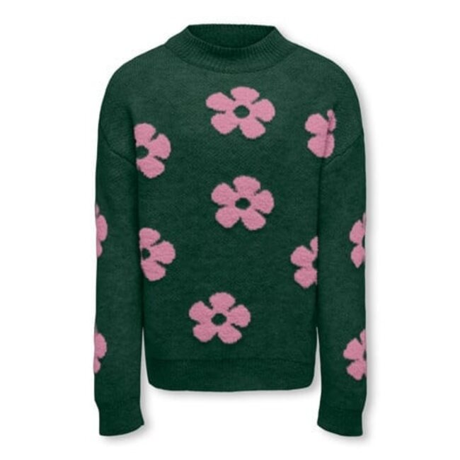 Kids ONLY winter sweater meisjes - groen - KogNaja - regular fit, gebreid