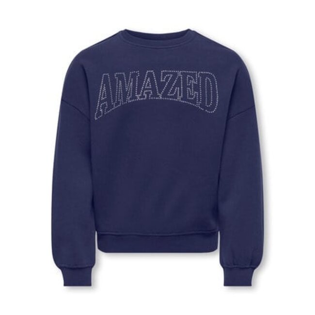 Kids ONLY winter sweater meisjes - blauw - KogKiki - oversize fit