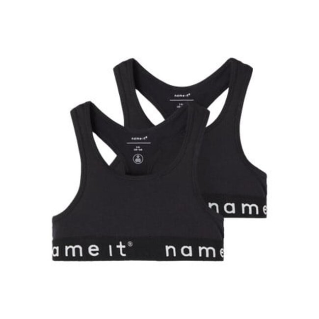 Name it winter ondergoed meisjes - zwart - 2p top - NkfShort