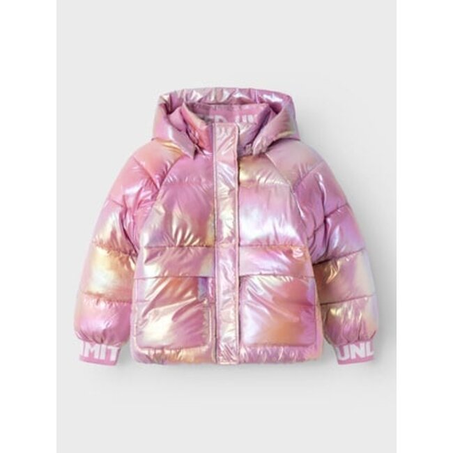 Name it winter winterjas meisjes - paars - puffer, foil - NkfMalan