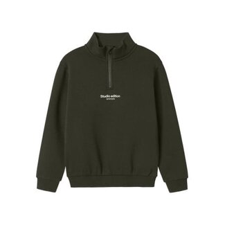 Name it winter sweater jongens - groen - regular fit, zip - NkmBrody