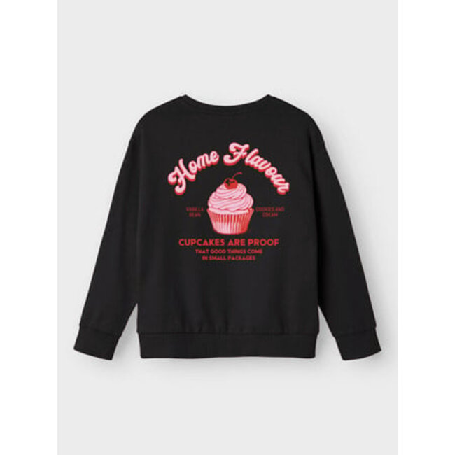 Name it winter sweater meisjes - zwart - relaxed fit - NkfNeatas
