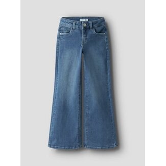 Name it winter jeansbroek meisjes - blauw - wide leg fit - NkfPolly