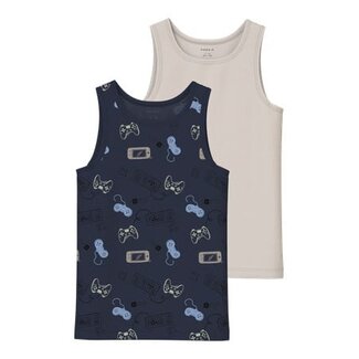 Name it winter ondergoed jongens - blauw - 2p top - NkmTank