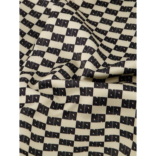 Nik&Nik zomer broek meisjes - taupe / zwart - Gigie