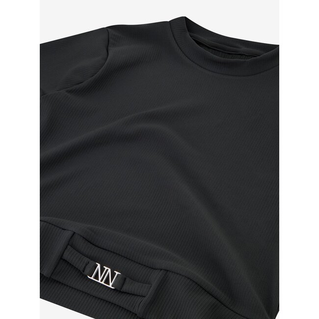 Nik&Nik zomer top meisjes - zwart - Lily