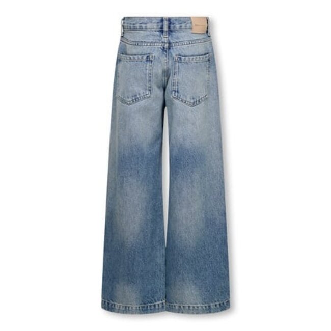 Kids ONLY winter jeansbroek meisjes - blauw - KogBroome - wide leg fit