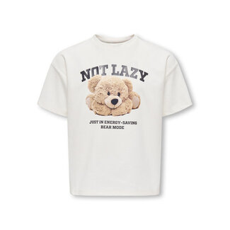 Kids ONLY winter top meisjes - wit - KogBillie - regular fit, korte mouw