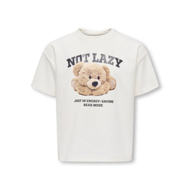 Kids ONLY winter top meisjes - wit - KogBillie - regular fit, korte mouw