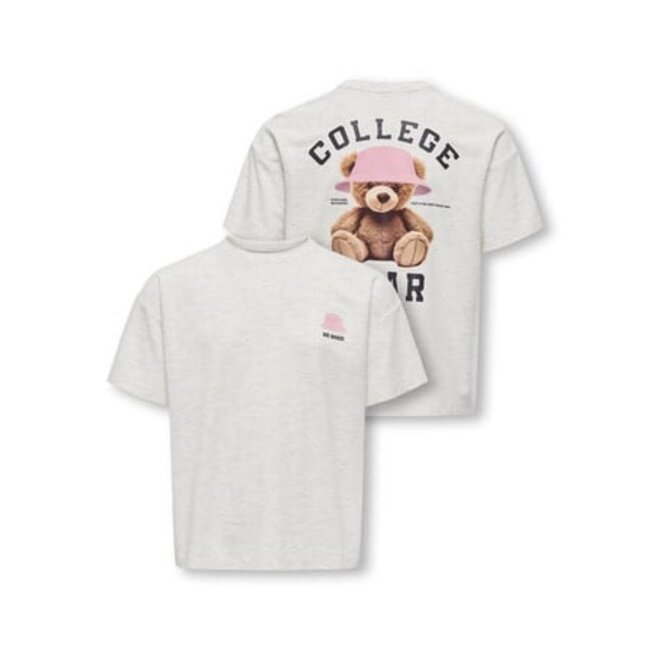 Kids ONLY winter top meisjes - grijs - KogBillie - regular fit, korte mouw