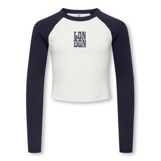 Kids ONLY winter top meisjes - blauw - KogBina - slim fit, longsleeve