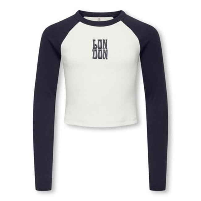 Kids ONLY winter top meisjes - blauw - KogBina - slim fit, longsleeve