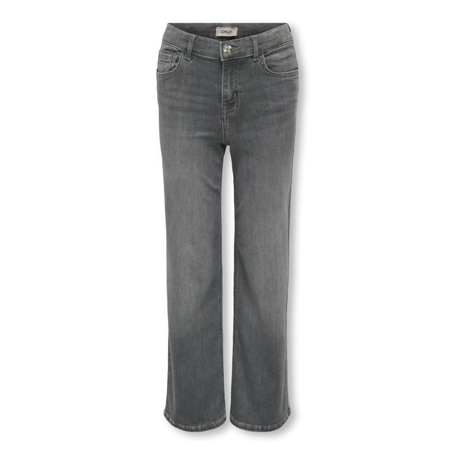 Kids ONLY winter jeansbroek meisjes - grijs - KogMadison - wide leg fit