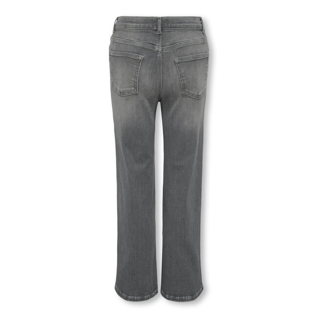 Kids ONLY winter jeansbroek meisjes - grijs - KogMadison - wide leg fit