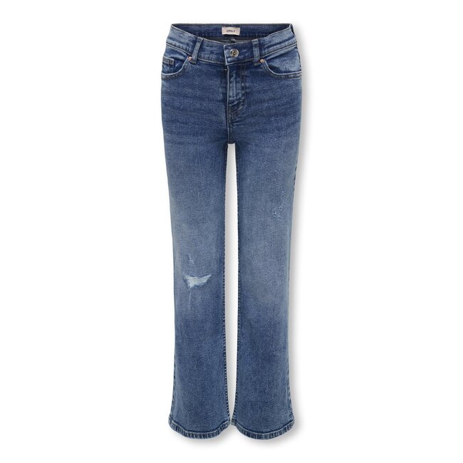 Kids ONLY winter jeansbroek meisjes - blauw - KogJuicy - wide leg fit