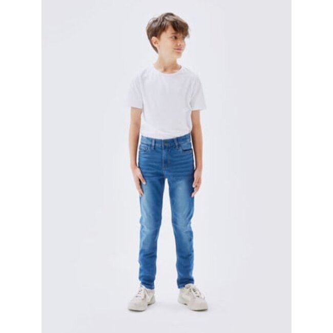 Name it winter jeansbroek jongens - blauw - xslim fit - NkmTheo