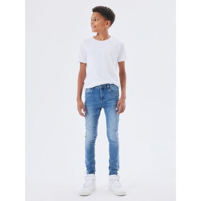 Name it winter jeansbroek jongens - blauw - skinny fit - NkmPete