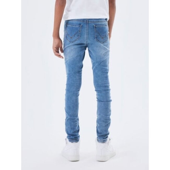 Name it winter jeansbroek jongens - blauw - skinny fit - NkmPete