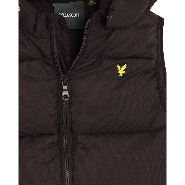Lyle & Scott winter gilet jongens - zwart - gewatteerd