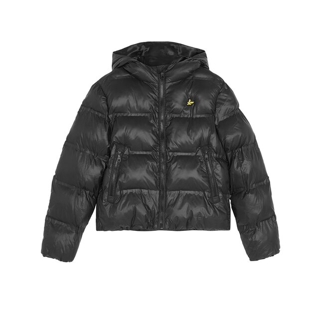 Lyle & Scott winter winterjas jongens - zwart - puffer, cropped