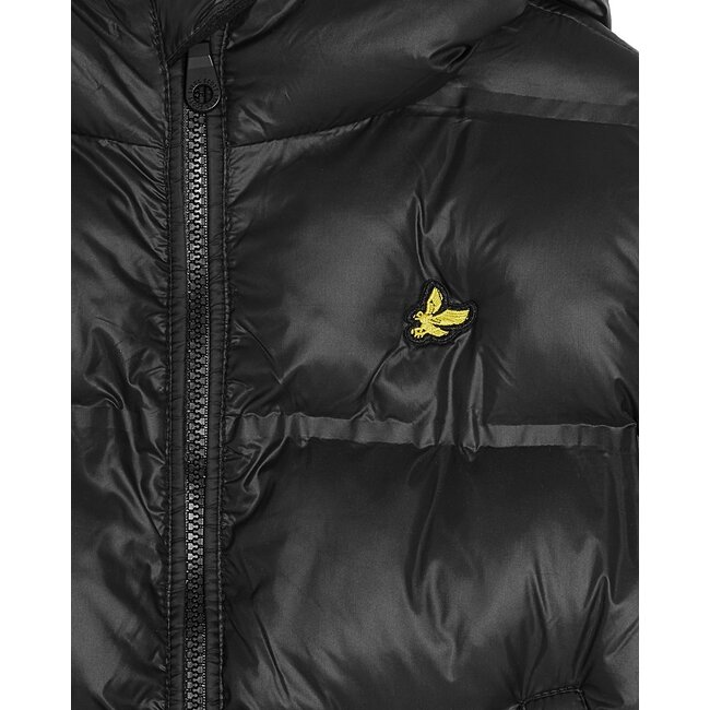 Lyle & Scott winter winterjas jongens - zwart - puffer, cropped